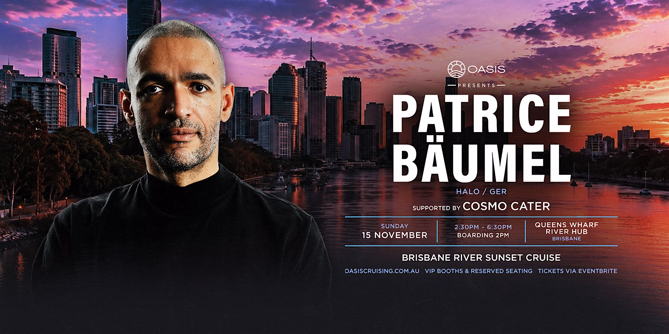 OASIS presents PATRICE BÄUMEL (HALO) - Sunday 15th November